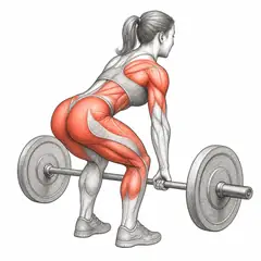Conventional deadlift, female