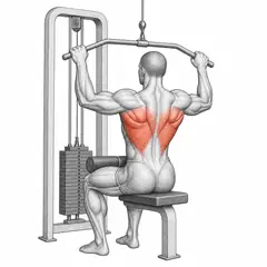 Lat pulldown, male